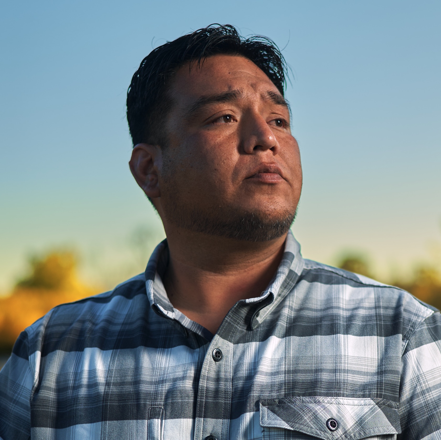 man looking off in the distance