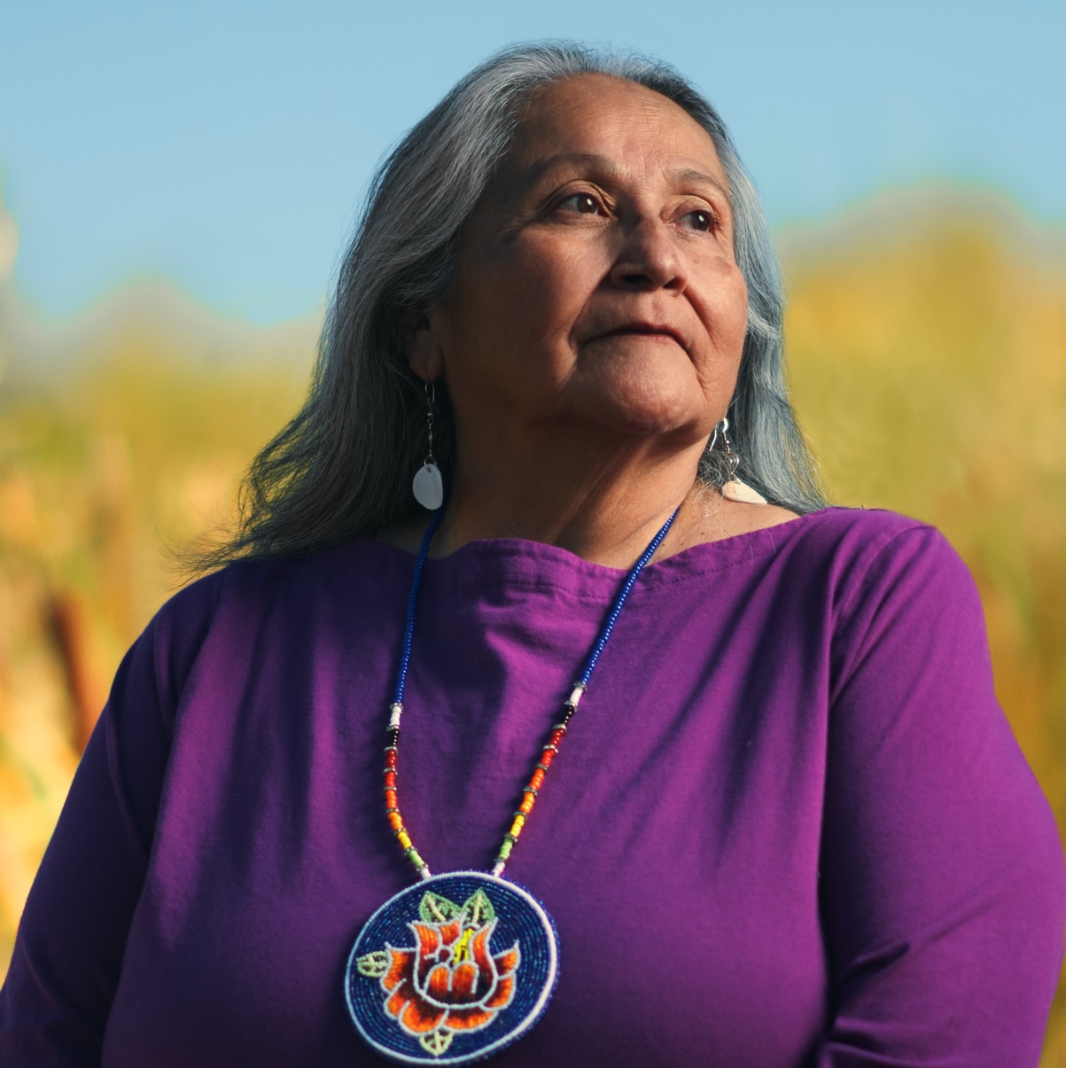 woman looking off in the distance