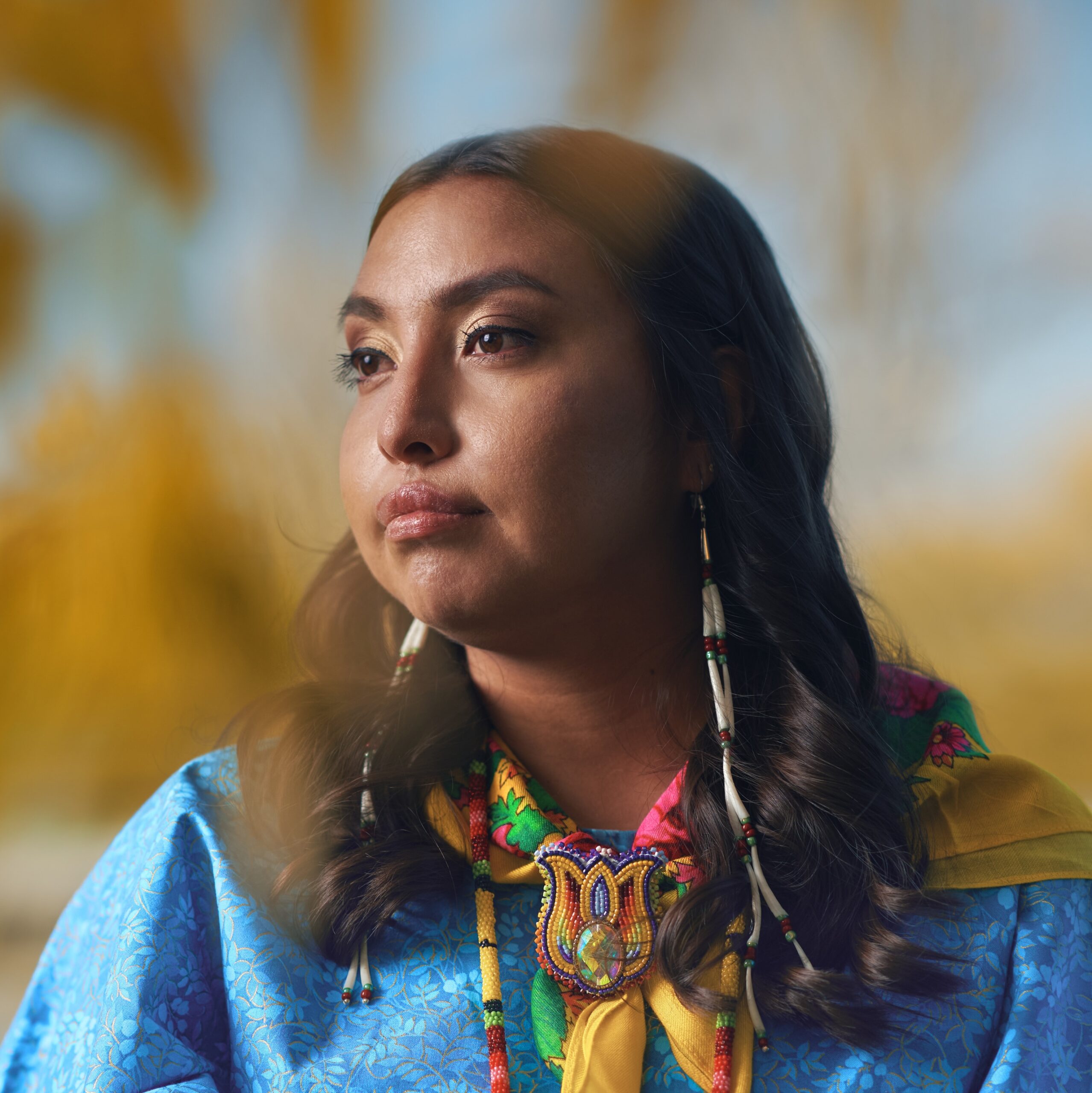 woman looking off into the distance