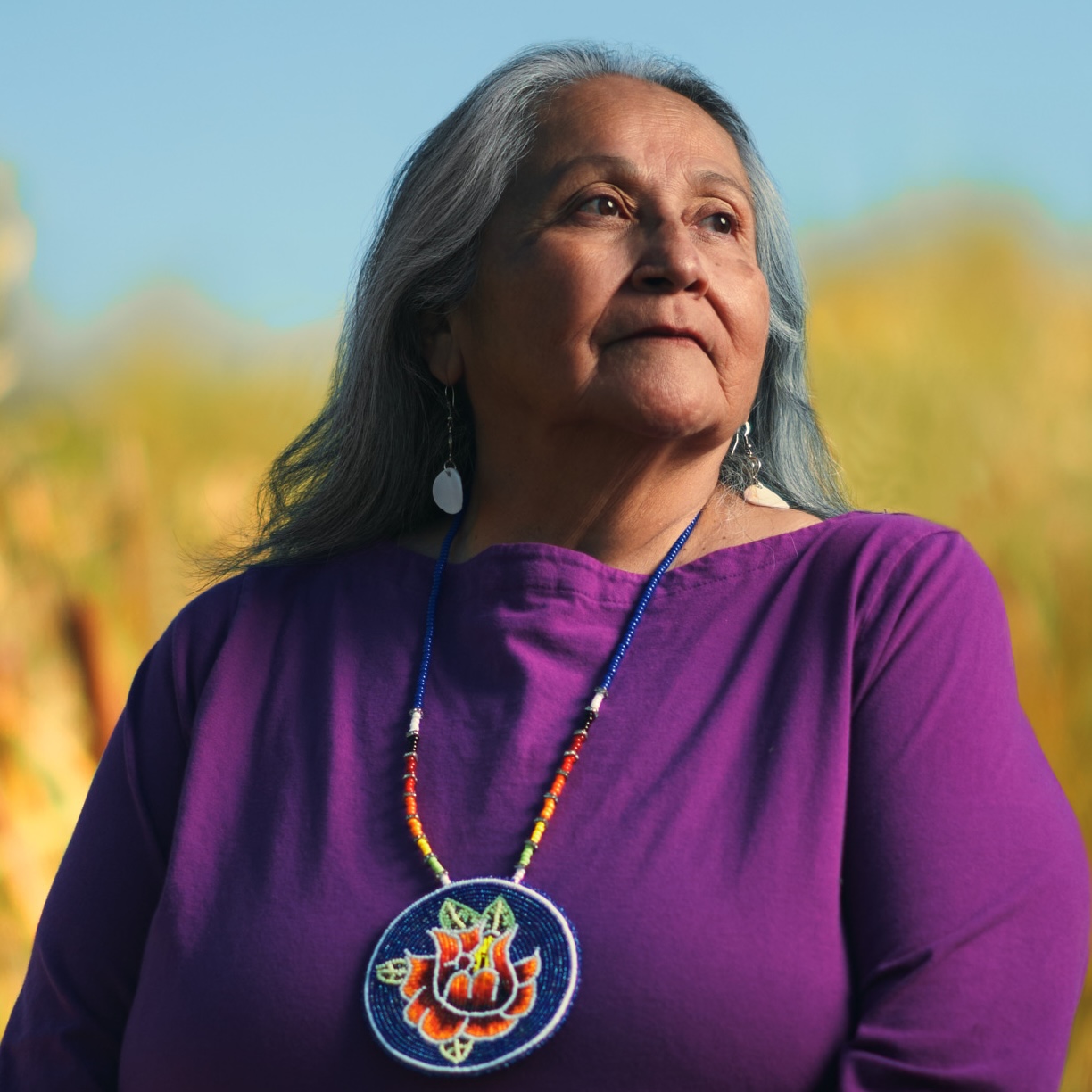 woman looking off into the distance